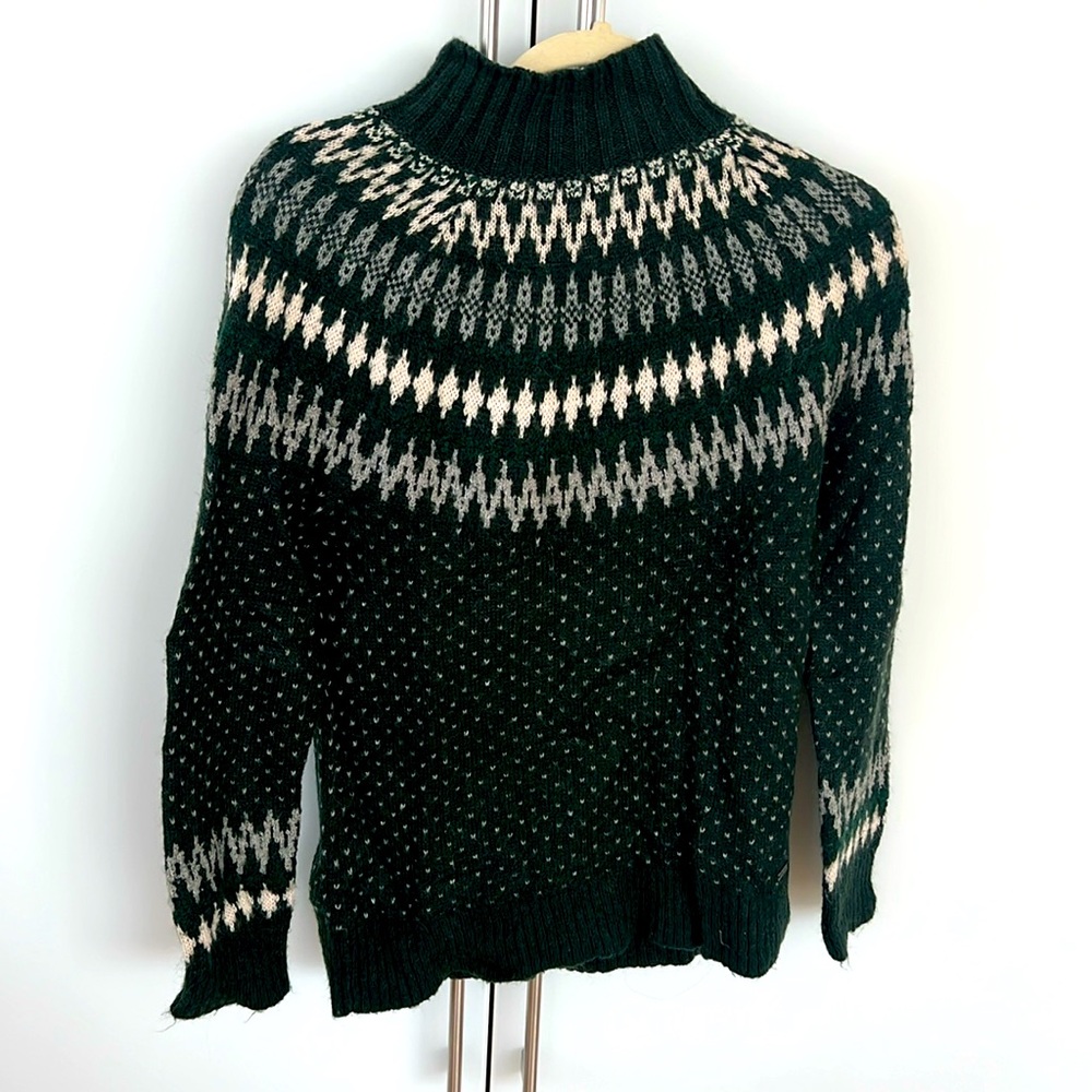 Fair isle turtleneck sweater